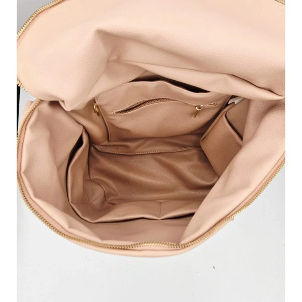 Fawn Design Diaper Bag Backpack Convertible‎ Blush Pink Gold Hardware